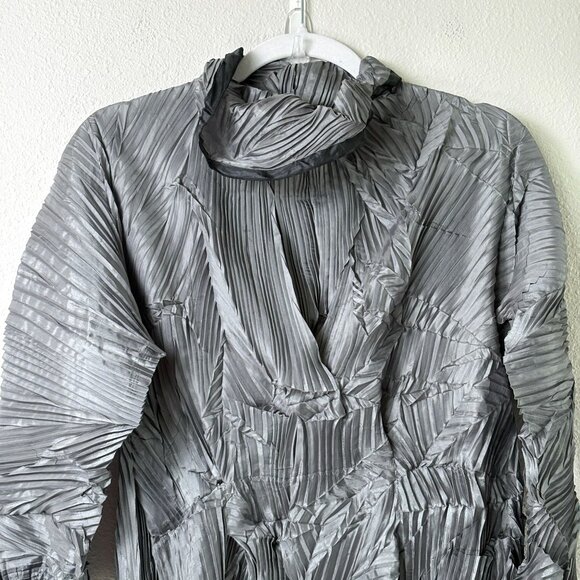 Ray Harris London Crinkle Twist Dress Size OS One Size Artsy Mock Neck - Picture 3 of 11